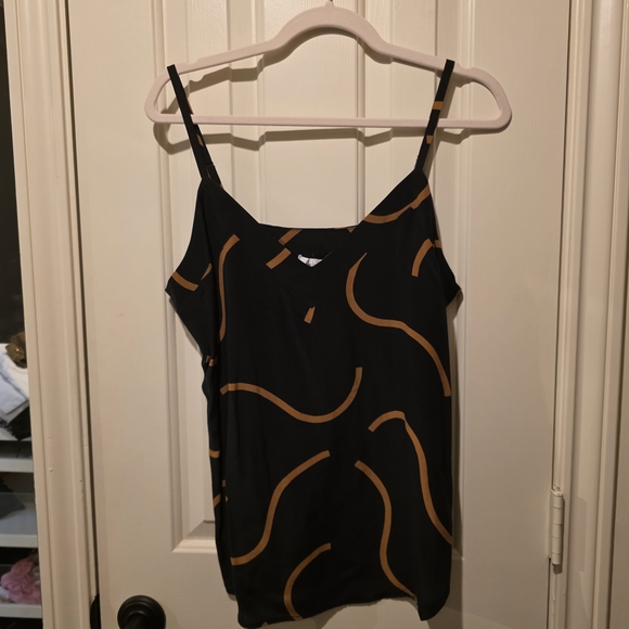 Amour Vert Tops - Amour Vert Black and Gold Camisole